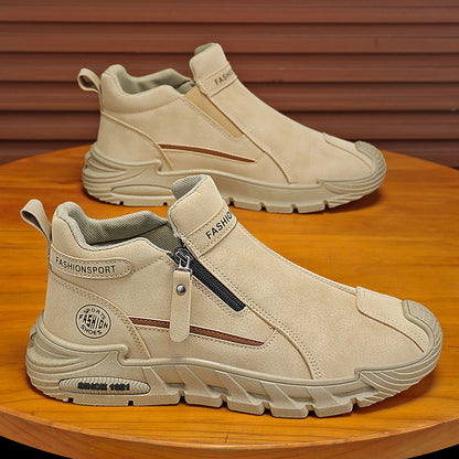 🔥【39-44】Нови мъжки модерни ежедневни обувки от 2025 г. с цип, неплъзгащи се и издръжливи, подходящи за работа, дейности на открито и защита