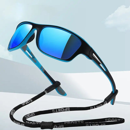 🚵‍♂️ 50% taniej 😎 ⚡ Męskie sportowe okulary przeciwsłoneczne z polaryzacją i prawdziwymi soczewkami lustrzanymi; stylowe i pyłoszczelne – idealne do jazdy na rowerze.