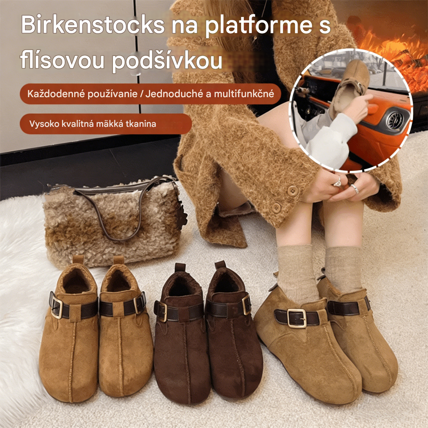 🔥【35–40】Nové módne a všestranné ležérne snehové čižmy s teplou podšívkou, retro štýl Birkenstock