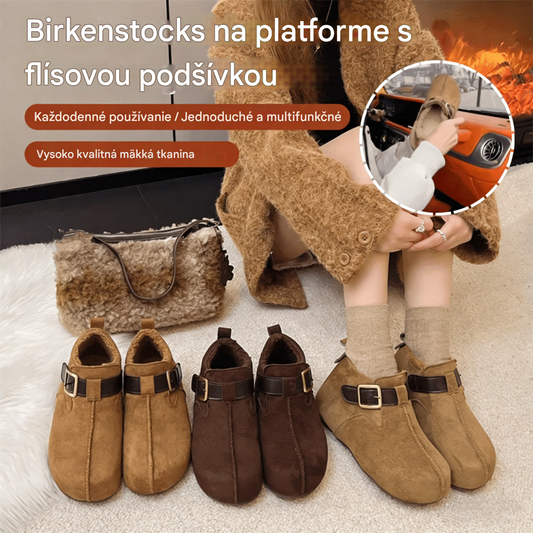 🔥【35–40】Nové módne a všestranné ležérne snehové čižmy s teplou podšívkou, retro štýl Birkenstock