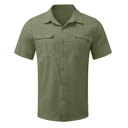 【M-5XL】мъжки ризи с къс ръкав, ежедневни празнични ризи. Леки и дишащи