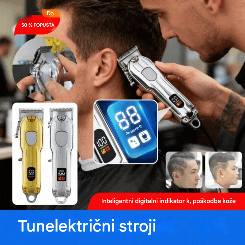 💇‍♂️🐕‍🦺✂️50 % popust🔥Nov električni strižnik za lase s pametnim digitalnim LCD zaslonom, gospodinjski električni strižnik za lase, visokozmogljiv strižnik za hišne ljubljenčke
