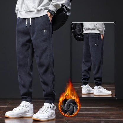 🔥【50% отстъпка】🔥【M-5XL】🖤Нови зимни панталони за мъже, плюс кадифе и дебел кордура, топли и ежедневни мъжки панталони