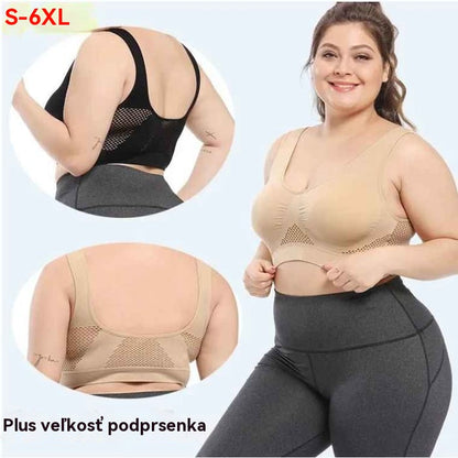 😍【Balenie 4 kusov】Bezšvová podprsenka pre plné veľkosti ❤️ Priedušná a chladivá 【40-120KG】