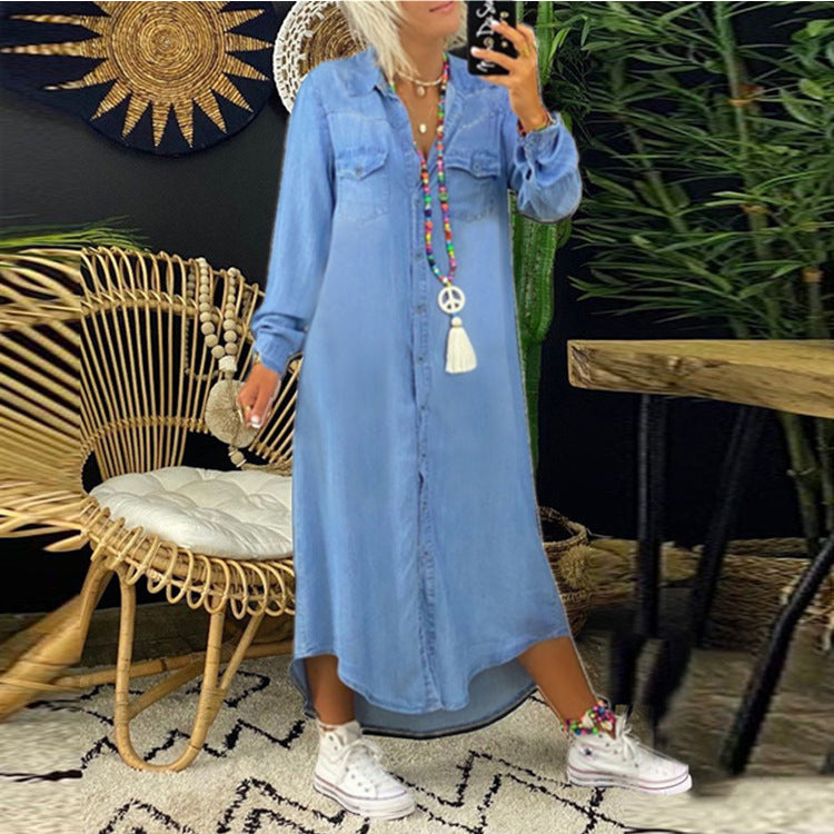 👘 50% отстъпка💥【S–5XL】Нова дънкова рокля в по-големи размери ✅️Плащане при доставка