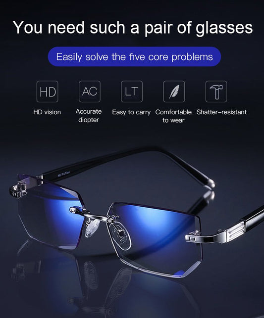 2025 nové brýle na čtení [na dálku i na blízko] brýle s černou technologií! Pohled je světlý. Ochrana očí s vysokým rozlišením/anti-UV/velkým modrým světlem!