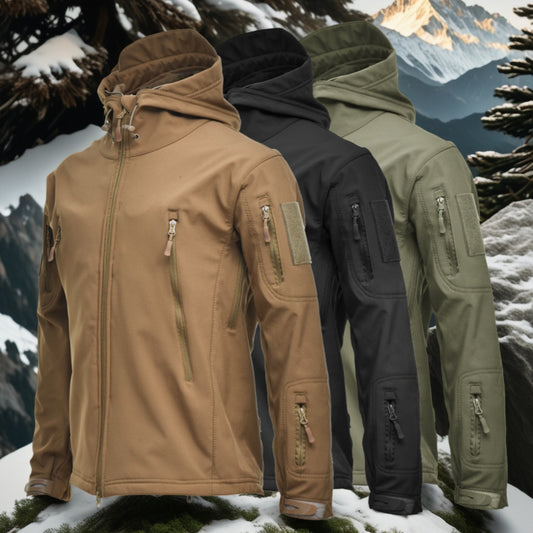 🧥🔥【50 % popust】Vodoodporna in vetrovno odporna jakna s kapuco za jesen/zimo 2025 – Idealna za aktivnosti na prostem