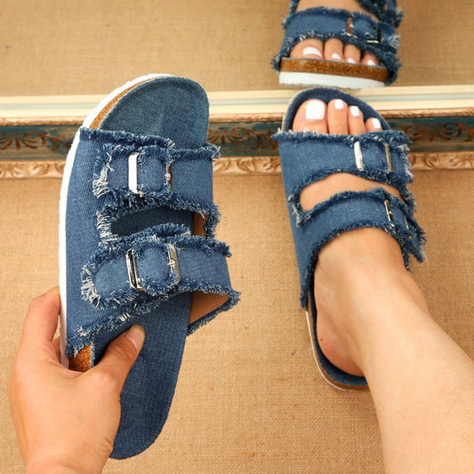 👡50% de descuento✨✨【35-43】Sandalias de plataforma vaqueras retro de verano para mujer ✅Pago contra entrega
