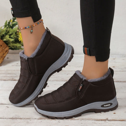 🔥【Poseben 50% popust】【35-48】Unisex zimski škornji s plišasto podlogo - topli, udobni in nedrseči za hladno vreme.