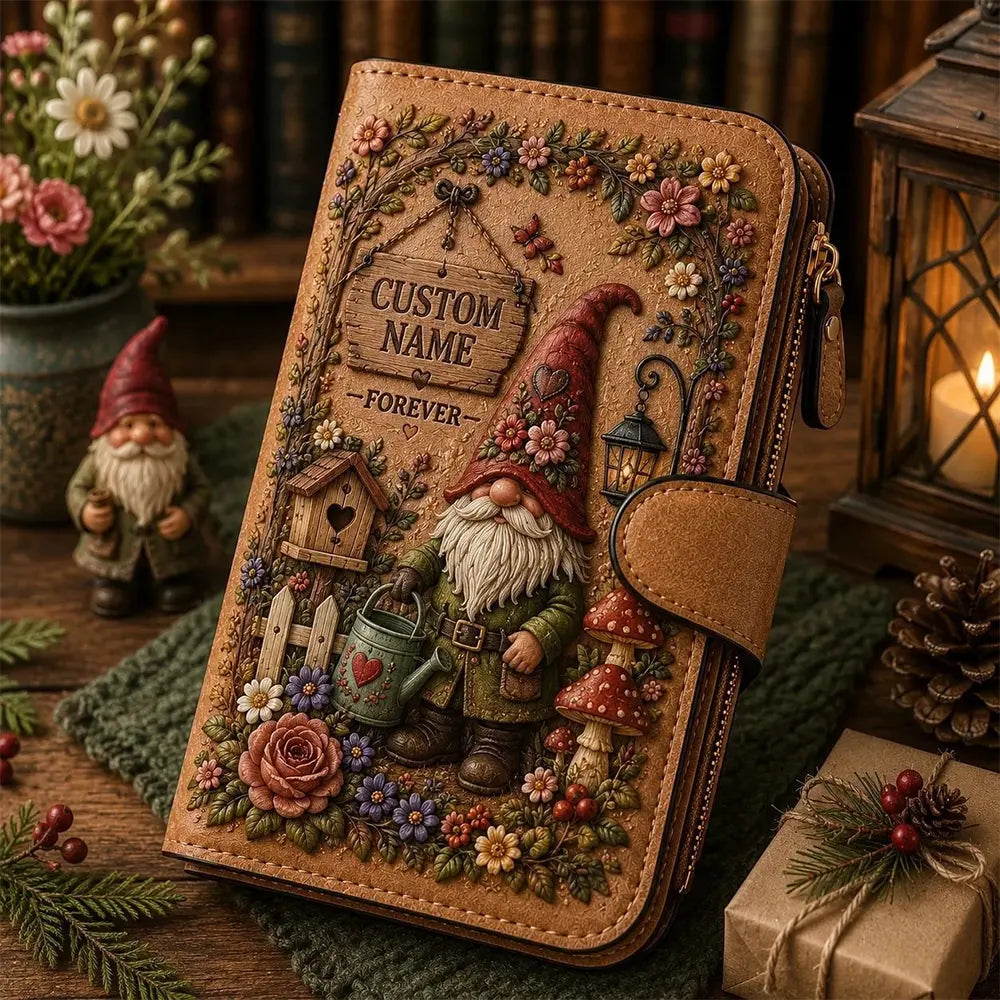 💰💰Personalizowany portfel z tłoczonym motywem ogrodowym