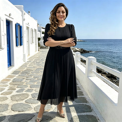 💥👗【S-5XL】Nowa modna sukienka, klasyczny design, elegancka i prosta