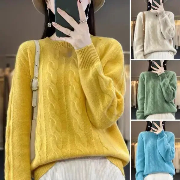 🔥✨【Jesienny nowy styl】【S-2XL】2026 Jednolity kolor Wysokiej jakości miękki i wygodny wełniany sweter