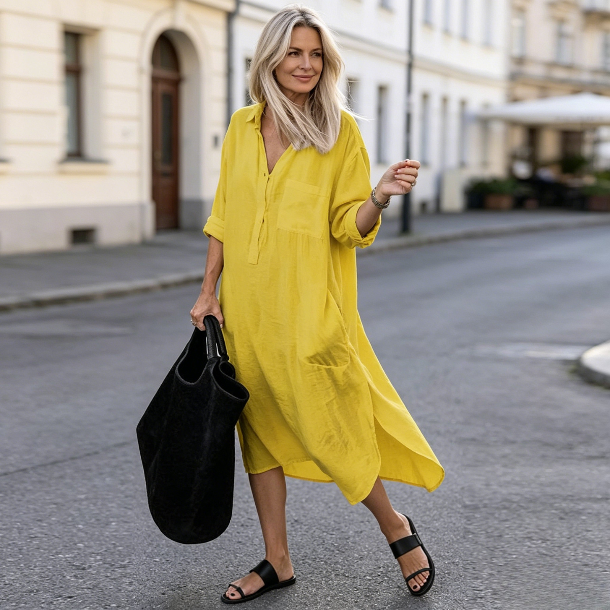 【S-5XL】Нова лятна рокля, с цепка, едноцветна, с копчета. Свободна кройка, идеална за лятото. ✅ Купете две и получете 30% отстъпка.