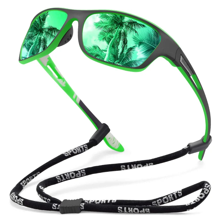 🚵‍♂️ 50% taniej 😎 ⚡ Męskie sportowe okulary przeciwsłoneczne z polaryzacją i prawdziwymi soczewkami lustrzanymi; stylowe i pyłoszczelne – idealne do jazdy na rowerze.