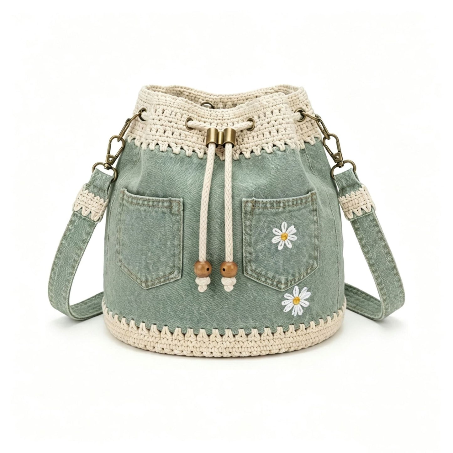 Pleciona torba jeansowa w stylu boho, która dopełni każdą stylizację ✨