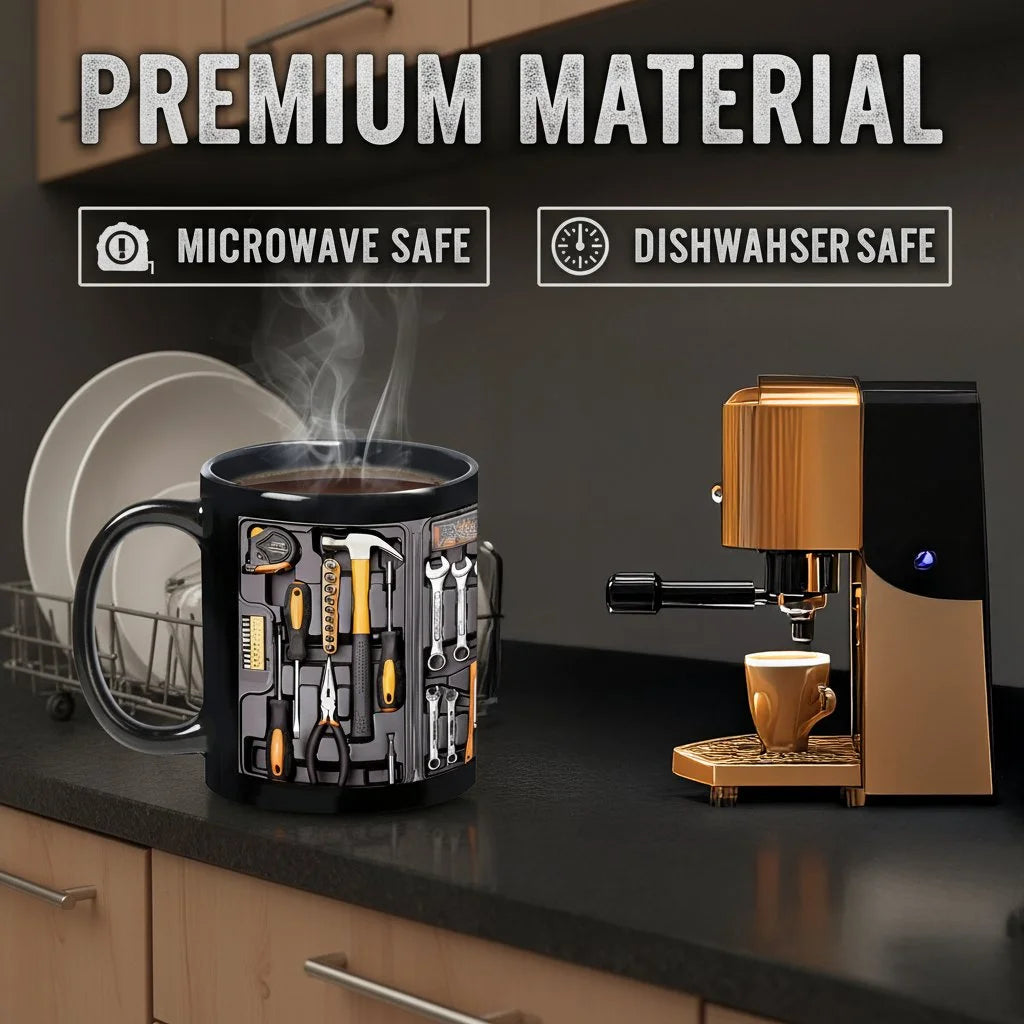 🔥【50% sleva】☕Konečný mechanikova sada nářadí Hrnek. Kreativní sada nástrojů na kelímek na vodu