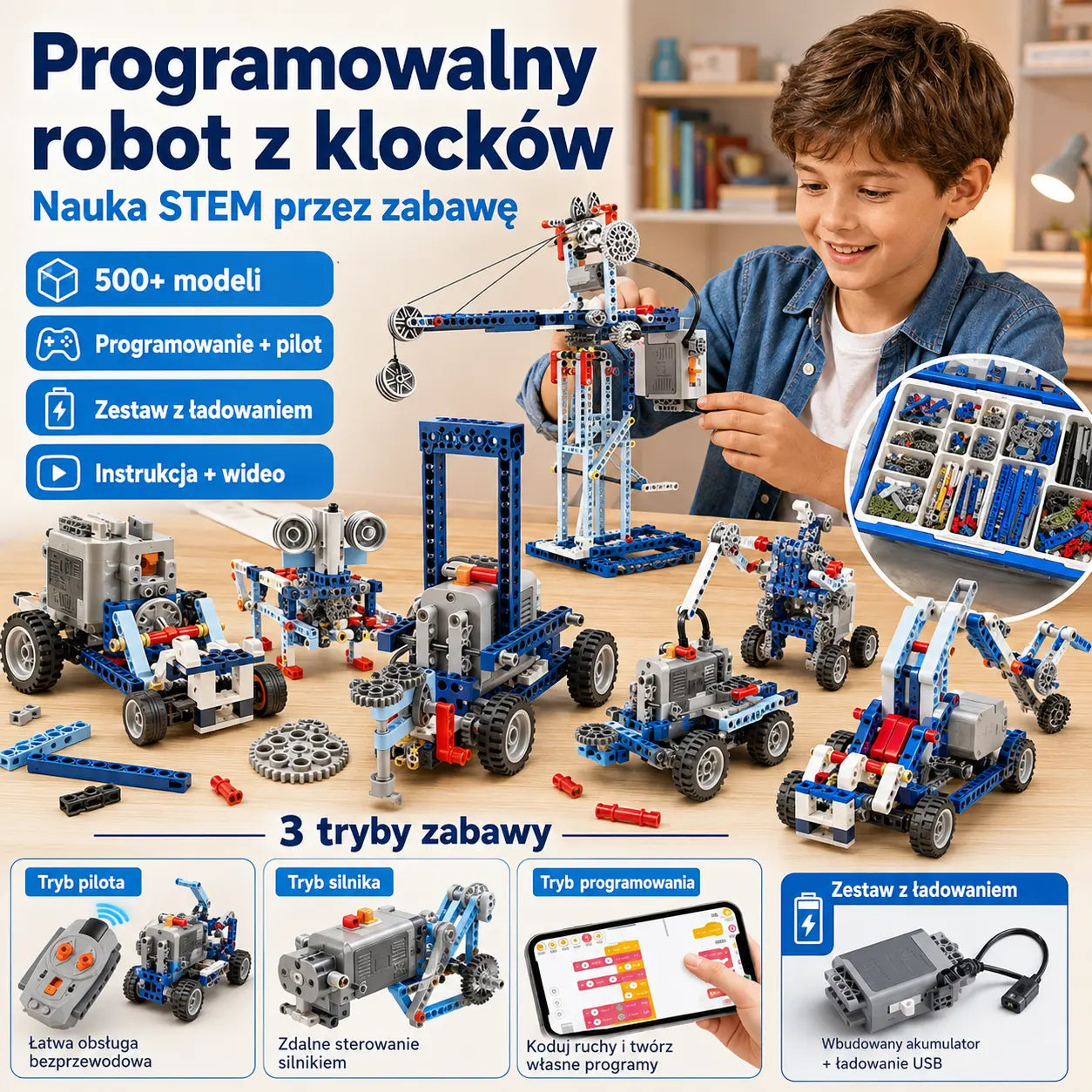 🤖🧩 [Ograniczona czasowo zniżka 50%] Zestaw do samodzielnego montażu elektrycznego robota dla dzieci