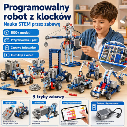 🤖🧩 [Ograniczona czasowo zniżka 50%] Zestaw do samodzielnego montażu elektrycznego robota dla dzieci