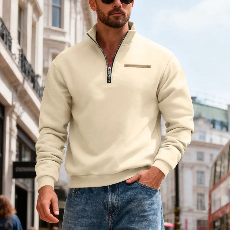 👕【50% отстъпка】【S-3XL】Мъжки моден ежедневен топъл суитшърт с дълъг ръкав, 2026 г.