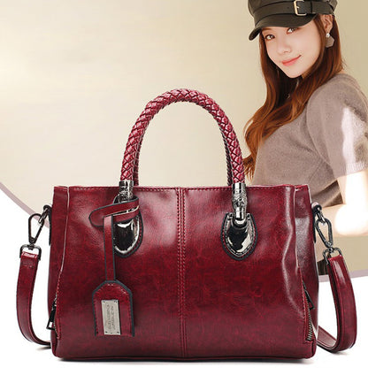 👜【50% zniżki】Stara skórzana torebka Boston, miękka skórzana torba, można nosić na jednym ramieniu