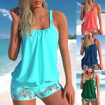 🌊50% de descuento para el verano🔥 Traje de baño de dos piezas de secado rápido para mujer con estampado✅️Pago contra entrega