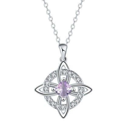 🔮💞Collar místico de nudo de bruja con piedra de nacimiento ✅️Pago contra entrega