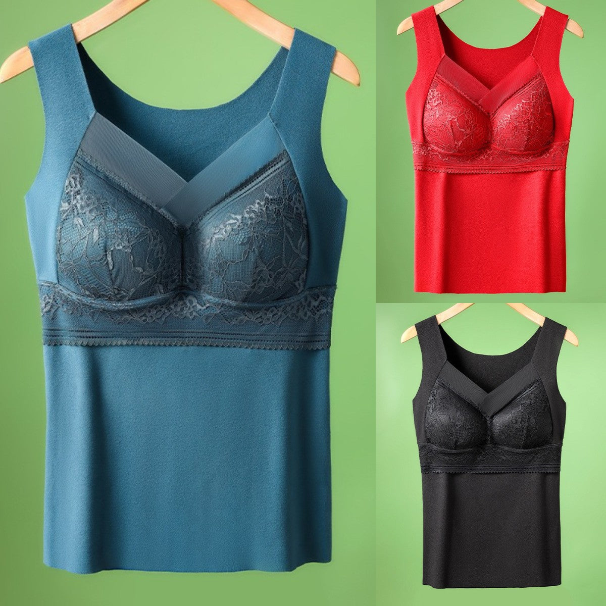 🔥【3 db】❤️【40-100kg】Őszi-téli libabársony csipke fehérnemű, gyönyörű hát, összegyűjtő kiegészítő mellek, mellereszedés megelőzése ✅