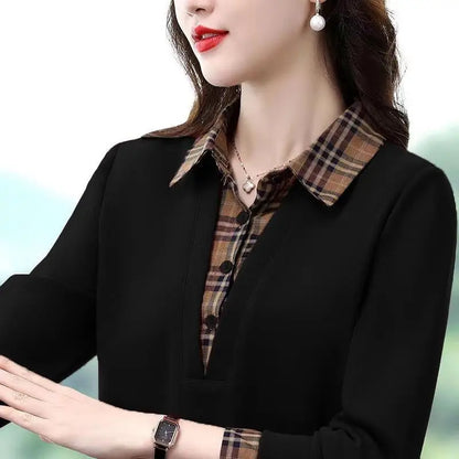 🔥【49% popust】🍂🍁Nova jesenska modna dvodelna srajca s karo šivi