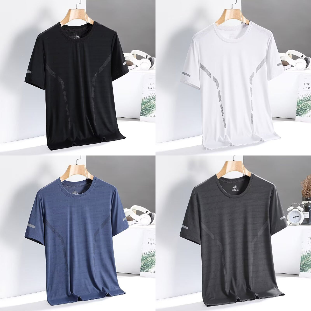 【🔥Oferta ograniczona czasowo】Krótki rękaw T-shirt z siateczki, rozciągliwy, casualowy ✅ Szybkoschnący design