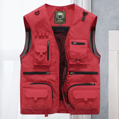 🔥【S-5XL】Nowoczesna kamizelka z wieloma kieszeniami, w stylu sportowo-codziennym, odpowiednia do aktywności na świeżym powietrzu latem