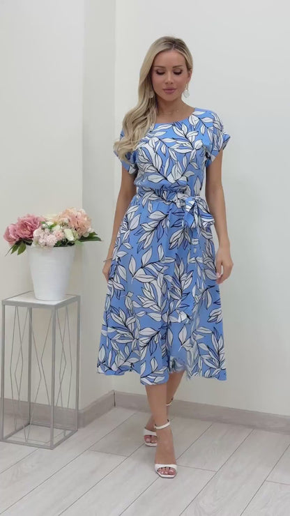 ✨【Promocija novih izdelkov】🎉50% popust👗【Veličine S-5XL】Nova potiskana obleka, elegantna, preprosta in modna oblika