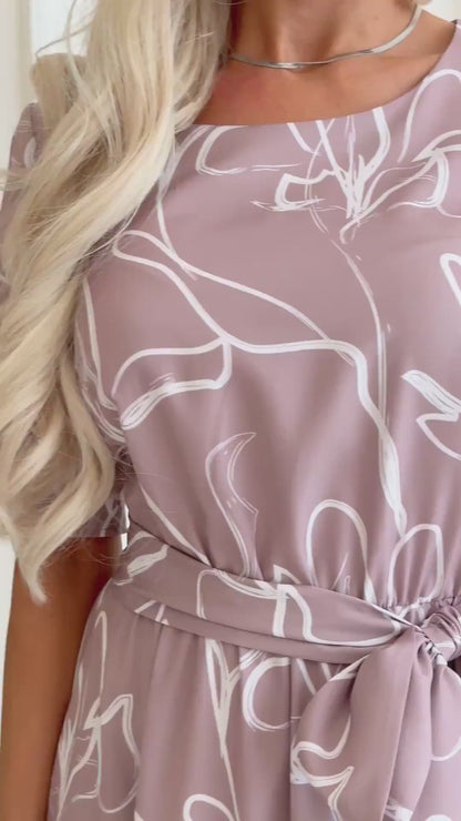 ✨【Promocija novih izdelkov】🎉50% popust👗【Veličine S-5XL】Nova potiskana obleka, elegantna, preprosta in modna oblika